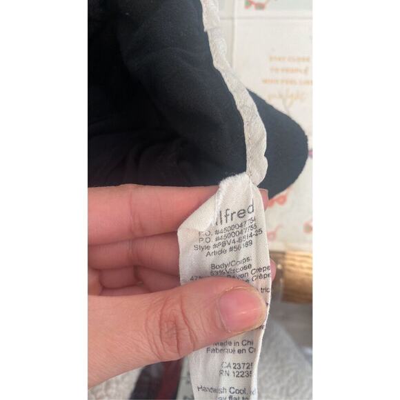 Womens Wilfred Aritzia Black Crepe Drawstring Cuffed Joggers Size Large - Picture 11 of 11